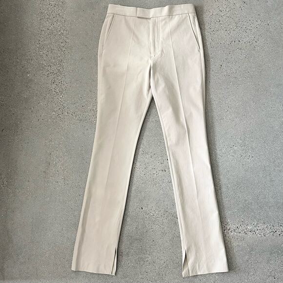 Helmut Lang Rider Legging Pant w/ Slit in Oatmeal - Picture 1 of 11